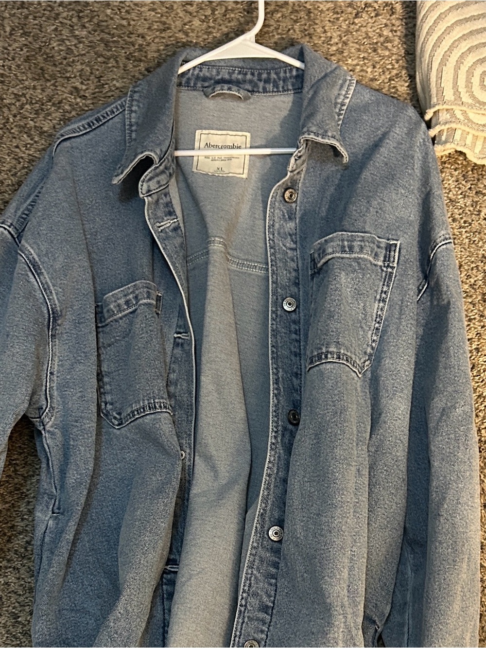 Abercrombie Light Blue Denim Shirt Jacket